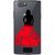 Snooky Printed Red Black Mobile Back Cover of Oppo Neo 5 - Multicolour
