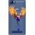 Snooky Printed Bird Mobile Back Cover of LYF Flame 8 - Multicolour