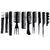 Liqon Pack of 10 Pcs Professional Different Hair Comb Set Good For Barber Salon Hair Styling Hairdressing