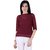 AIDA Lace Brasso Top for Women - Maroon
