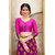 London Beauty Women's Polycotton SunFlower Pink banarasi silk sarees