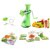 SRK Kitchen Tools Combo Elegant Green Fruit Juicer + Quick Vegetable Chopper + 8 In 1 Slicer