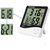 IBS HTC-1 High LCD Digital accuracy Thermometer Electronic Temperature Hygrometer Indoor Humidity Meter Clock (White)
