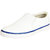 FAUSTO Men's White Blue Loafers and Mocassins