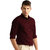 Van Galis Fashion wear Red Formal Shirt For Men