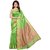 Pagazo Women's Green Printed Tussar Silk Saree With Blouse