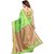 Pagazo Women's Green Printed Tussar Silk Saree With Blouse