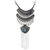 The Jewelbox Tribal Bohemian Statement Turquoise Antique Oxidized Silver Long Necklace Chain Girls Women