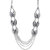 The Jewelbox Tribal Bohemian Afghan Wings Statement Grey Crystal Antique Oxidized Silver Long Necklace Chain Girls Women