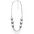 The Jewelbox Tribal Bohemian Afghan Wings Statement Grey Crystal Antique Oxidized Silver Long Necklace Chain Girls Women