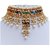 Finekraft Beautiful Pearls Designer Gold Plated  Multi-Color Meena Kundan Choker Necklace Jewelry Set