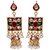 Finekraft Beautiful Pearls Designer Gold Plated  Multi-Color Meena Kundan Choker Necklace Jewelry Set