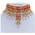 Finekraft Beautiful Pearls Designer Gold Plated Pink Meena Kundan Choker Necklace Jewelry Set
