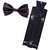 Tahiro Black Suspender N Black Bow Tie For Boys