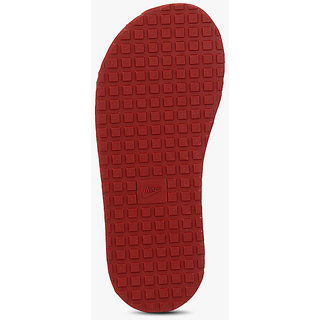 nike red colour slippers