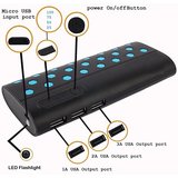OMNITEX new dotted portable charger 13000 Mah Power Bank (black)