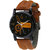 GenZ GENZ-CO-DEN-BRO-0001 combo of 2 brown and denim watches