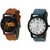 Gen-Z combo of 2 brown and social watches