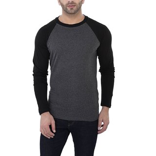 Gray and black t top shirt
