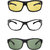 Zyaden Multicolour UV Protection Wrap-around Sunglasses (Pack of 3)