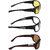 Zyaden Multicolour UV Protection Wrap-around Sunglasses (Pack of 3)