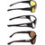 Zyaden Multicolour UV Protection Wrap-around Sunglasses (Pack of 3)
