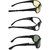 Zyaden Multicolour UV Protection Wrap-around Sunglasses (Pack of 3)