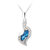 Oviya Rhodium Plated Valentine Collection Designer Solitaire Crystal Pendant PS2101618RBlu
