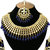 Finekraft Meena Kundan Beautiful Gold Plated Party Wear Blue Pearls Designer Choker Necklace Jewelry Set