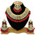 Finekraft Meena Kundan Beautiful Gold Plated Party Wear Red Pearls Designer Choker Necklace Jewelry Set