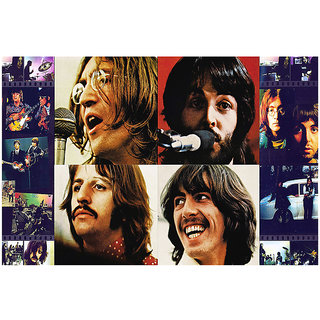 Buy Posterskart The Beatles Music Band Vintage Collage Poster (12 x 18 ...