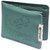 Fashion Store Green PU Bi-fold Wallet for Mens