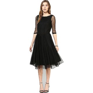 Buy Klick2Style Women's Net Black Dress 