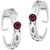 Oviya Rhodium Plated Pink Solitaire Toe Rings with Crystal Stone for girls and women TR2101009RPin