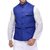 LDHSATI Cotton and jute White and Blue kurta Pyjama Neru Jacket set for men ( men's) man