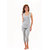 Yorker Light Grey Sleevles Thermal Top For Women