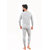 Yorker Light Grey Full Sleeves Thermal Top For Men