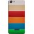 FUSON Designer Back Case Cover for Micromax Canvas Selfie 3 Q348 (Rainbow Colours Bright Bands Red Orange Blue)