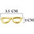 Style Along Golden Glasses Frames Metal Lapel Pin Brooch (Size 3.5 X 1 CM)