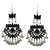 Sparkle Fashion Oxidized Silver Afghani Tribal Dangler Hook Chandbali Earrings for Girls and Women