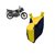 AutoCraft Premium Yellow with Black Bike Body Cover For Honda CB Shine