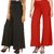 Klick2Style Women's Cotton Black-Red Palazzo (Pack of 2)