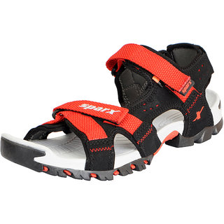 Black Red Athletic and Outdoor Sandals 