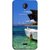 FUSON Designer Back Case Cover for Micromax Unite 2 A106 :: Micromax A106 Unite 2 (Boat Floating In The Clear Water Island Enjoy Holidays)