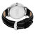 DCH Round Dail Black Leather And Synthetic StrapMens Quartz Watch For Men