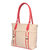 Beige  Red Dual Tone Elegant Trendy Handbag Shoulder Bag For Girls Women