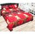 Panipat Direct Premium Quality 3D Double Bed Sheet With 2 Pillow Covers and 1 Free Matching Cushion Cover (PDNDBS3)