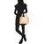 Golden Beige Color Elegant Trendy Handbag Shoulder Bag Purse For Girls Women
