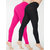 Cotton Lycra Leggings - Pack of 2 Black/Pink