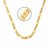 3 Gold Plated Chains Combo by Sparkling Jewellery (22 Inches)